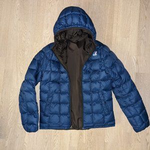 K-way MEN'S JACQUES THERMO PLUS REVERSIBLE HOODED SLIM FIT JACKET Size M